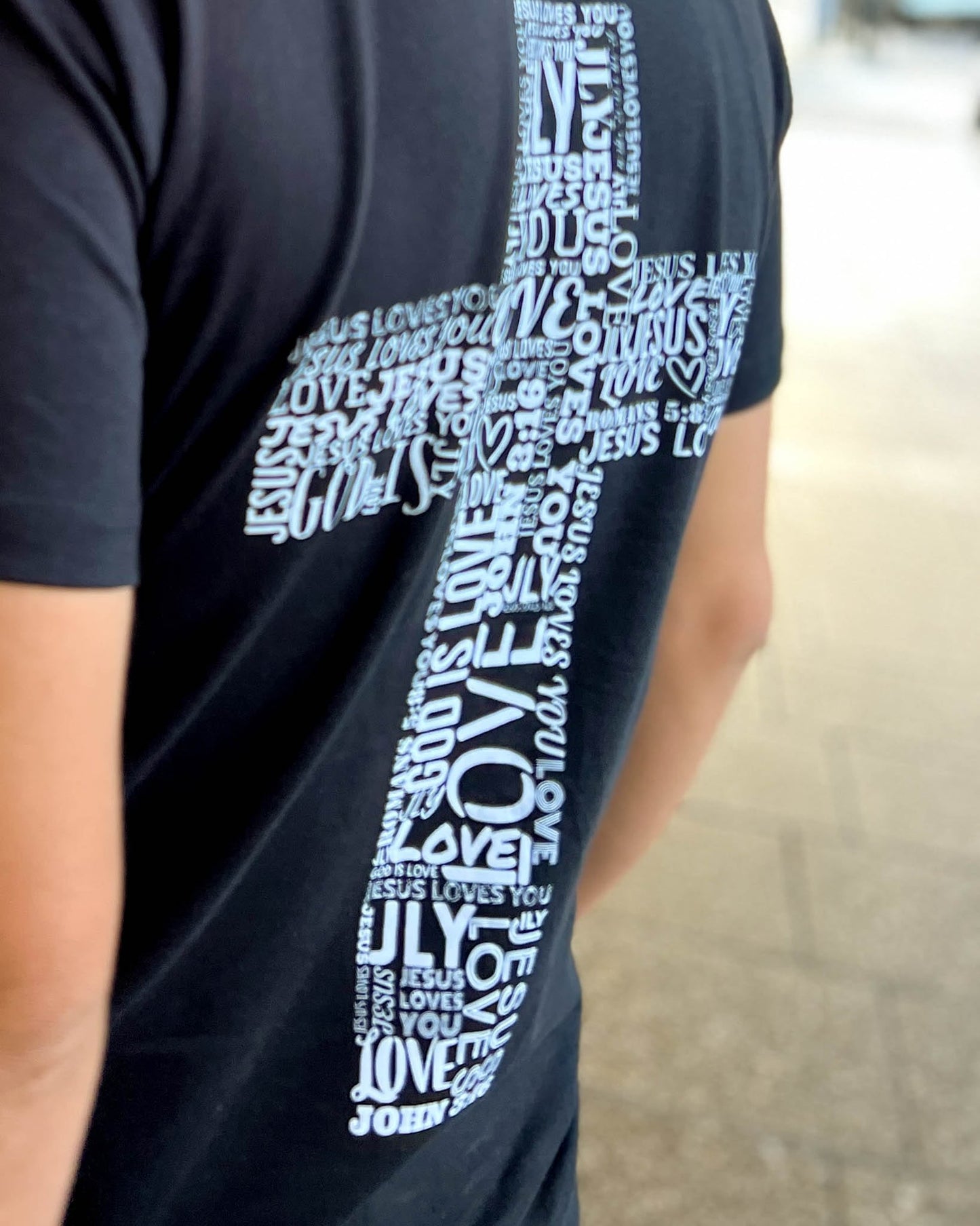 Loved Cross Black Tee