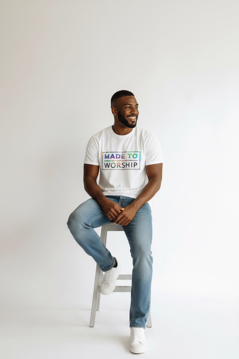 Made to worship "X" White Tee