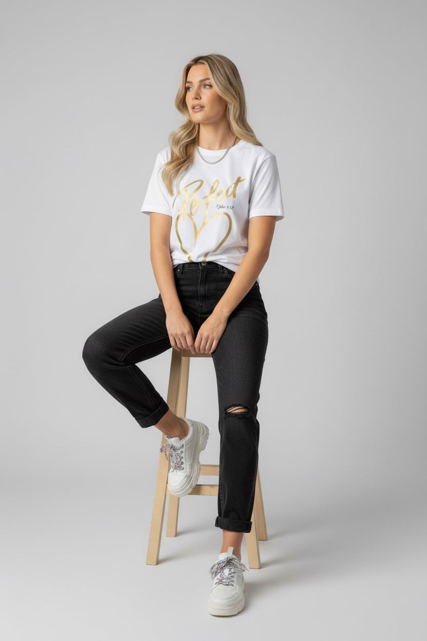 Perfect Love White Gold Tee