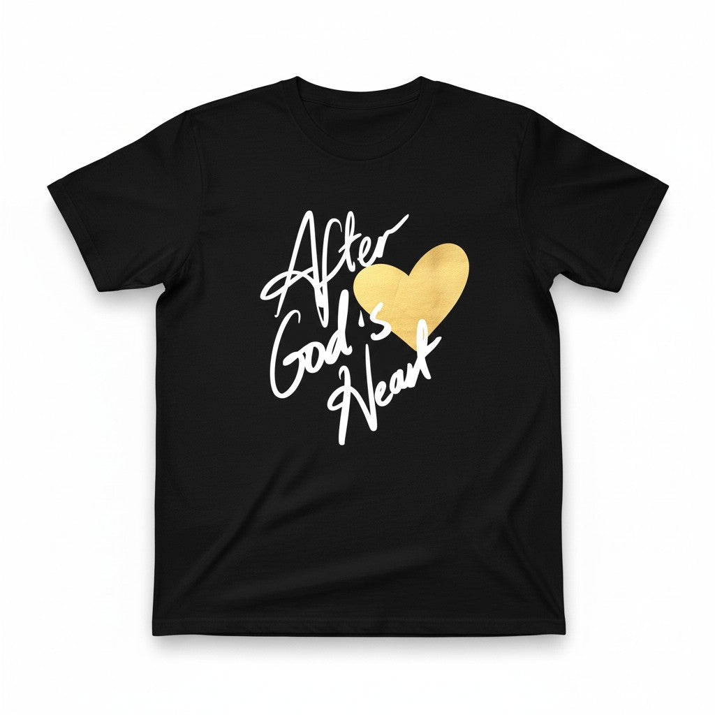 After God's Heart Black Gold Tee