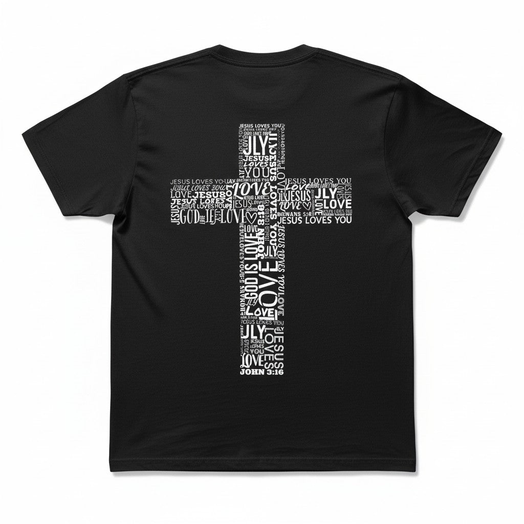 Loved Cross Black Tee