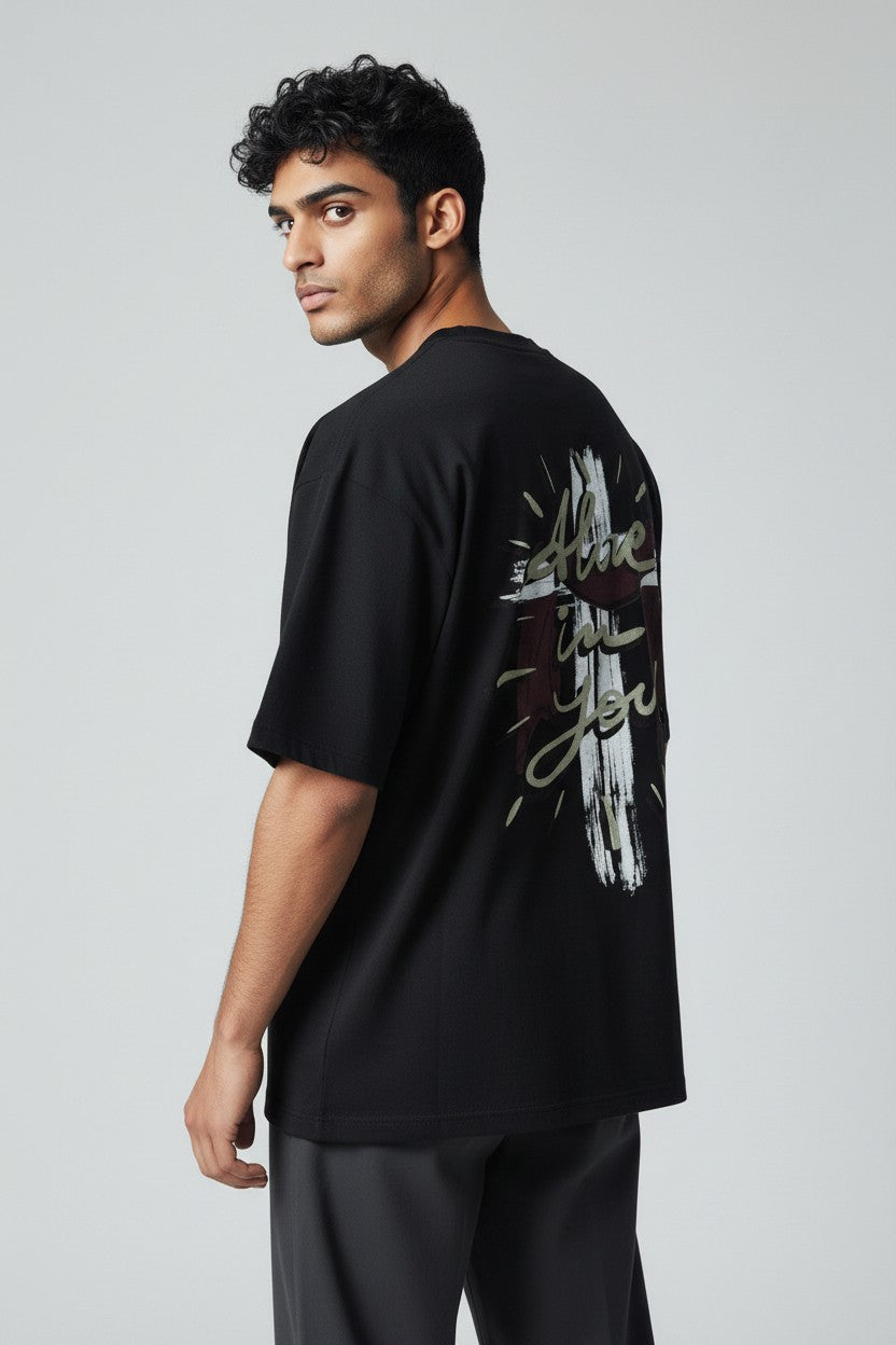 Alive in You Black Tee
