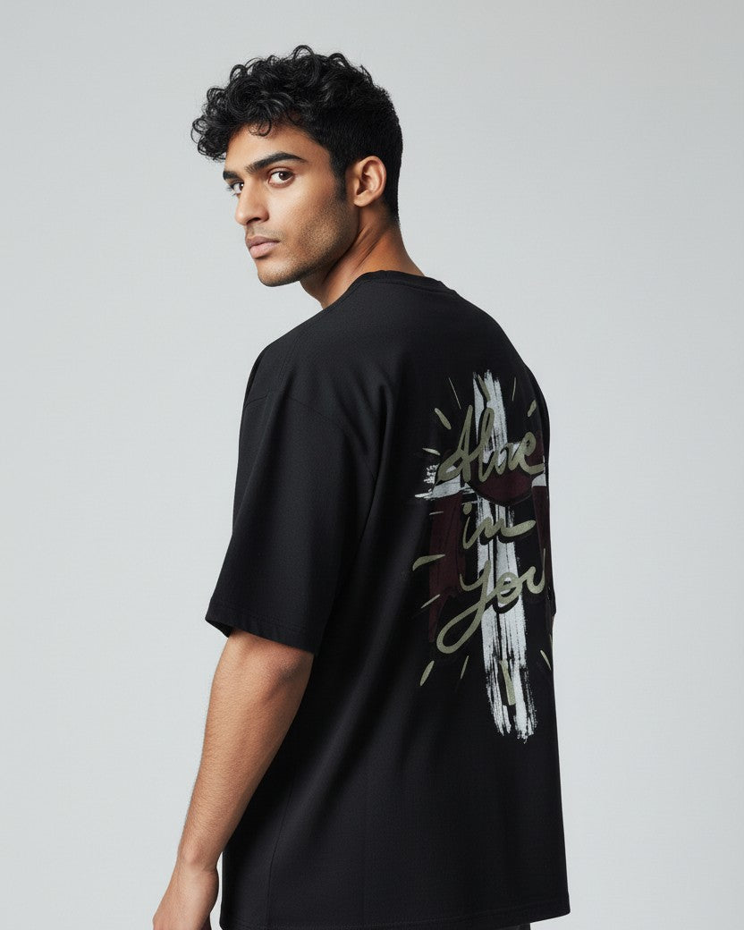 Alive in You Black Tee
