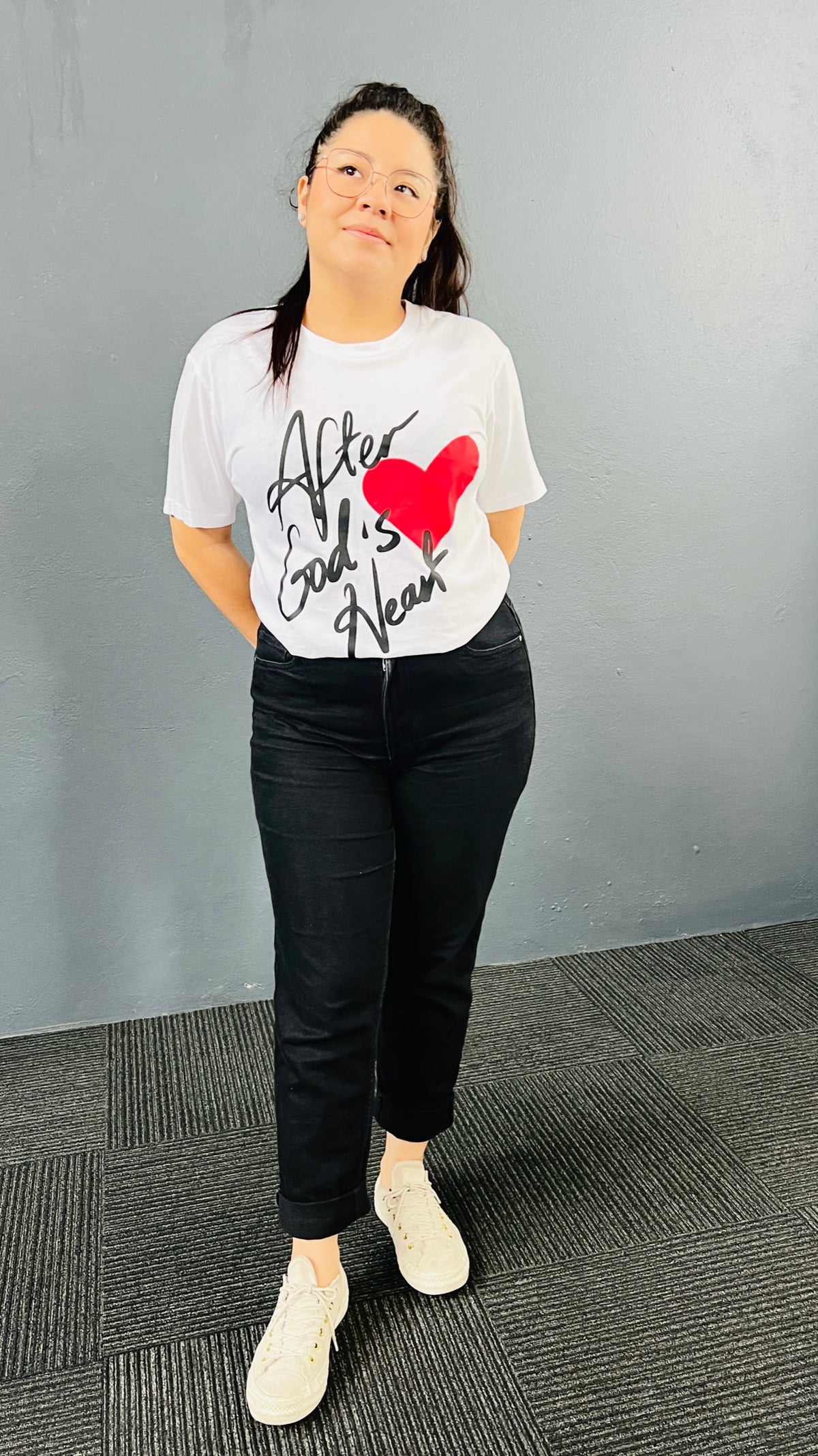 AFTER OD'S HEART - Christin white t-shirt unisex