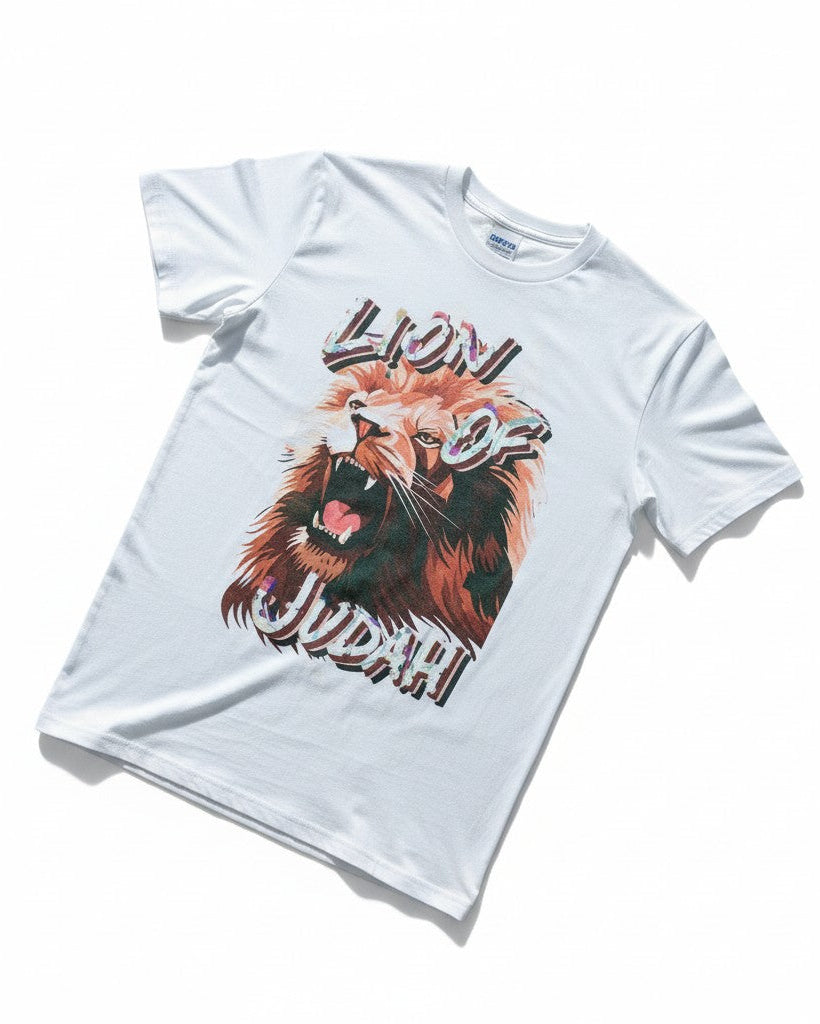 Lion of Judah White Tee