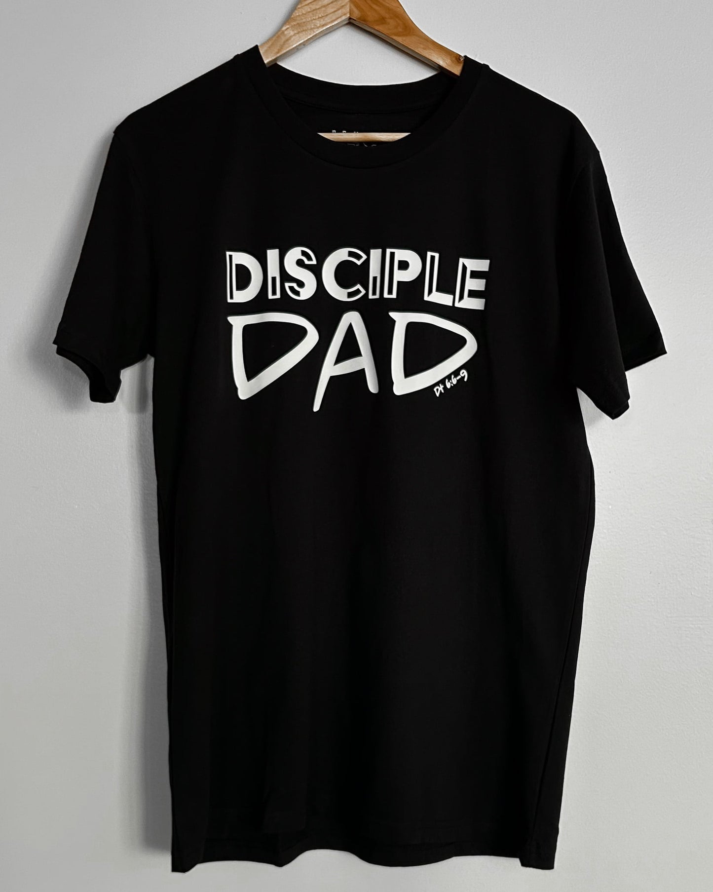 Black and White Disciple Dad Tee