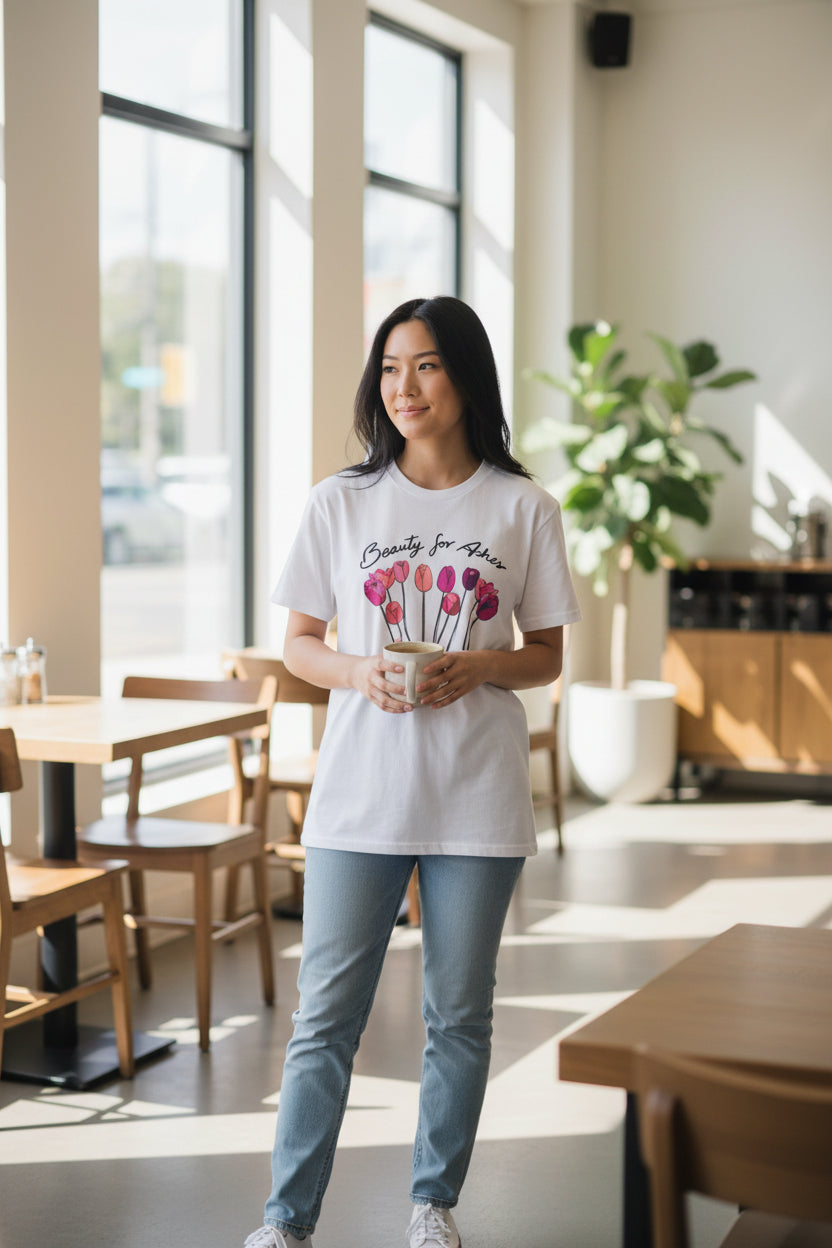 Beauty for Ashes White Tee
