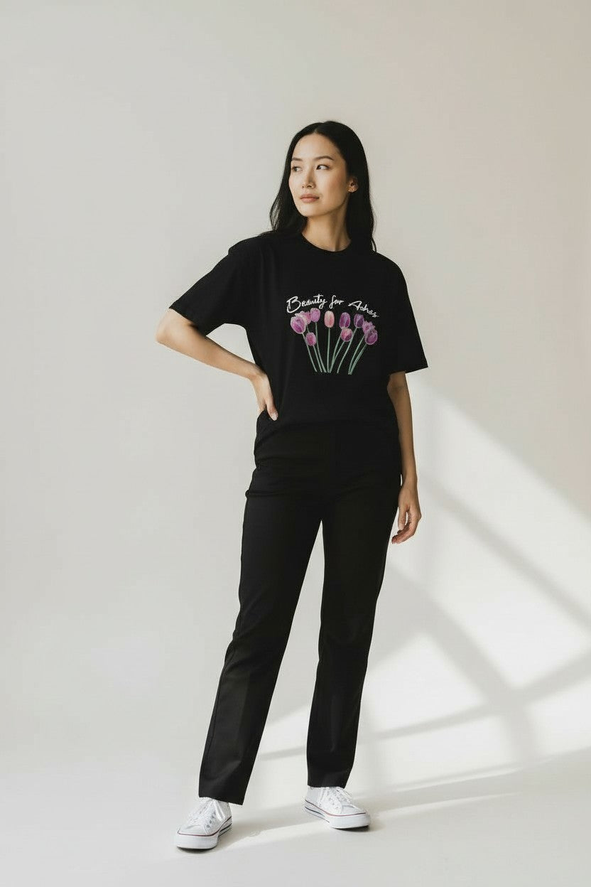 Beauty for Ashes Black Tee