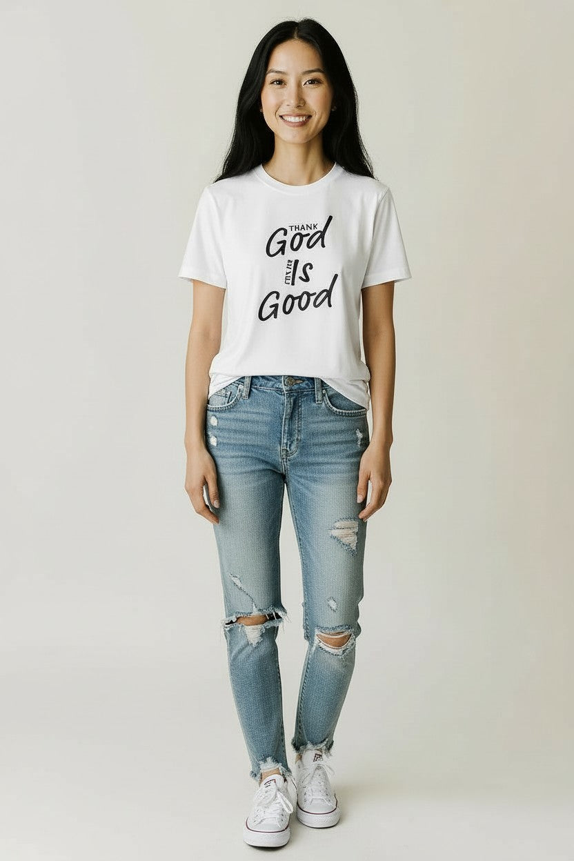 God is Good White Tee