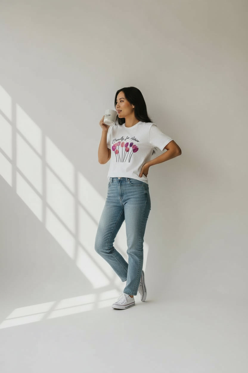 Beauty for Ashes White Tee