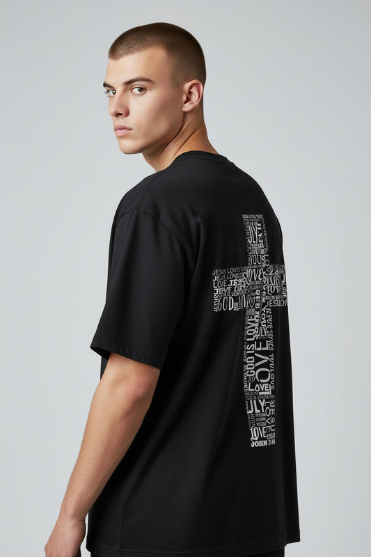 Loved Cross Black Tee