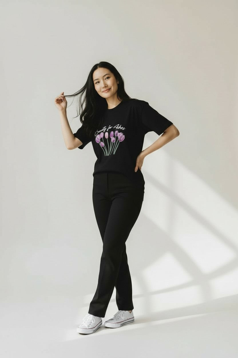 Beauty for Ashes Black Tee