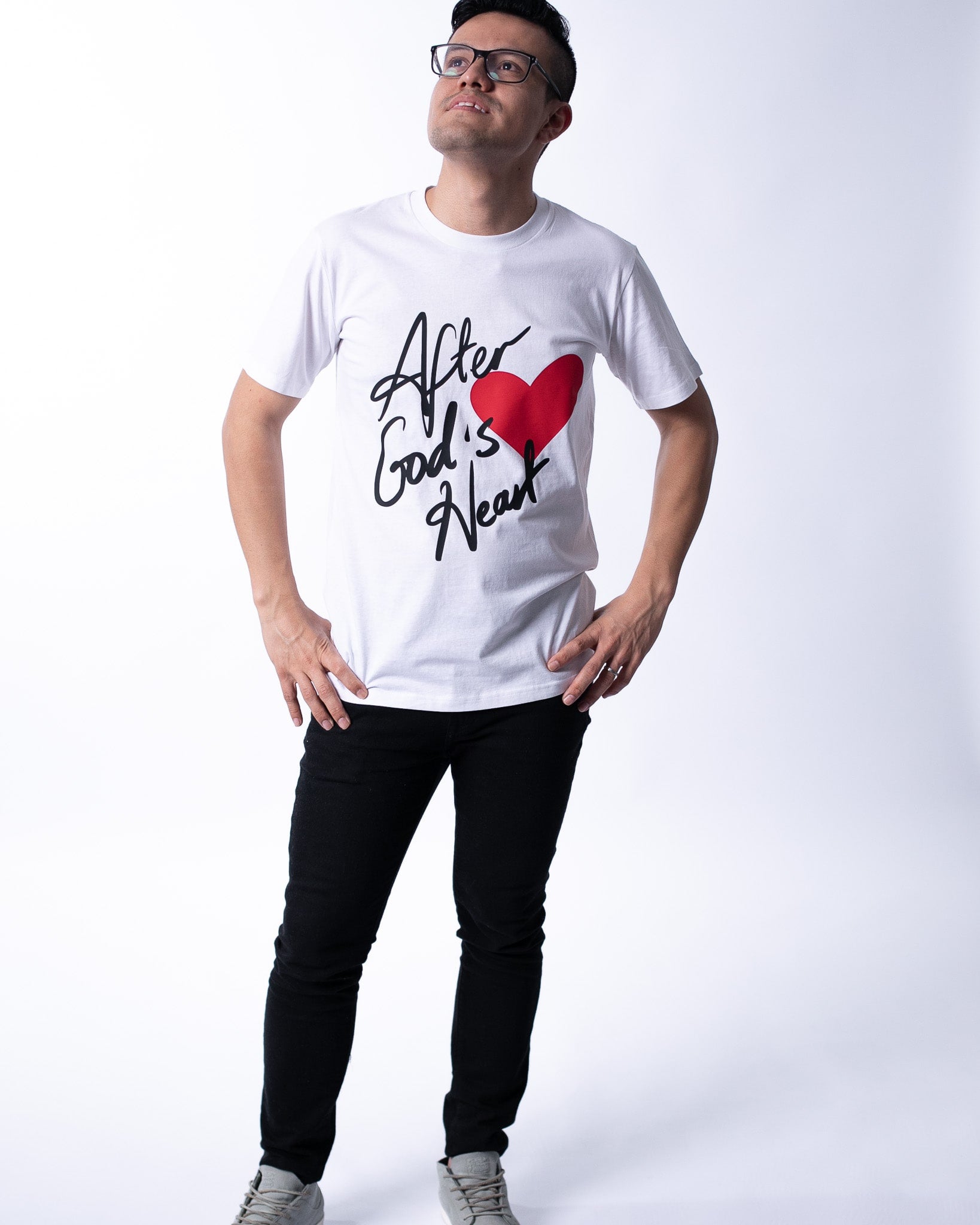 after God's heart white_red unisex t-shirt_christian clothing in australia