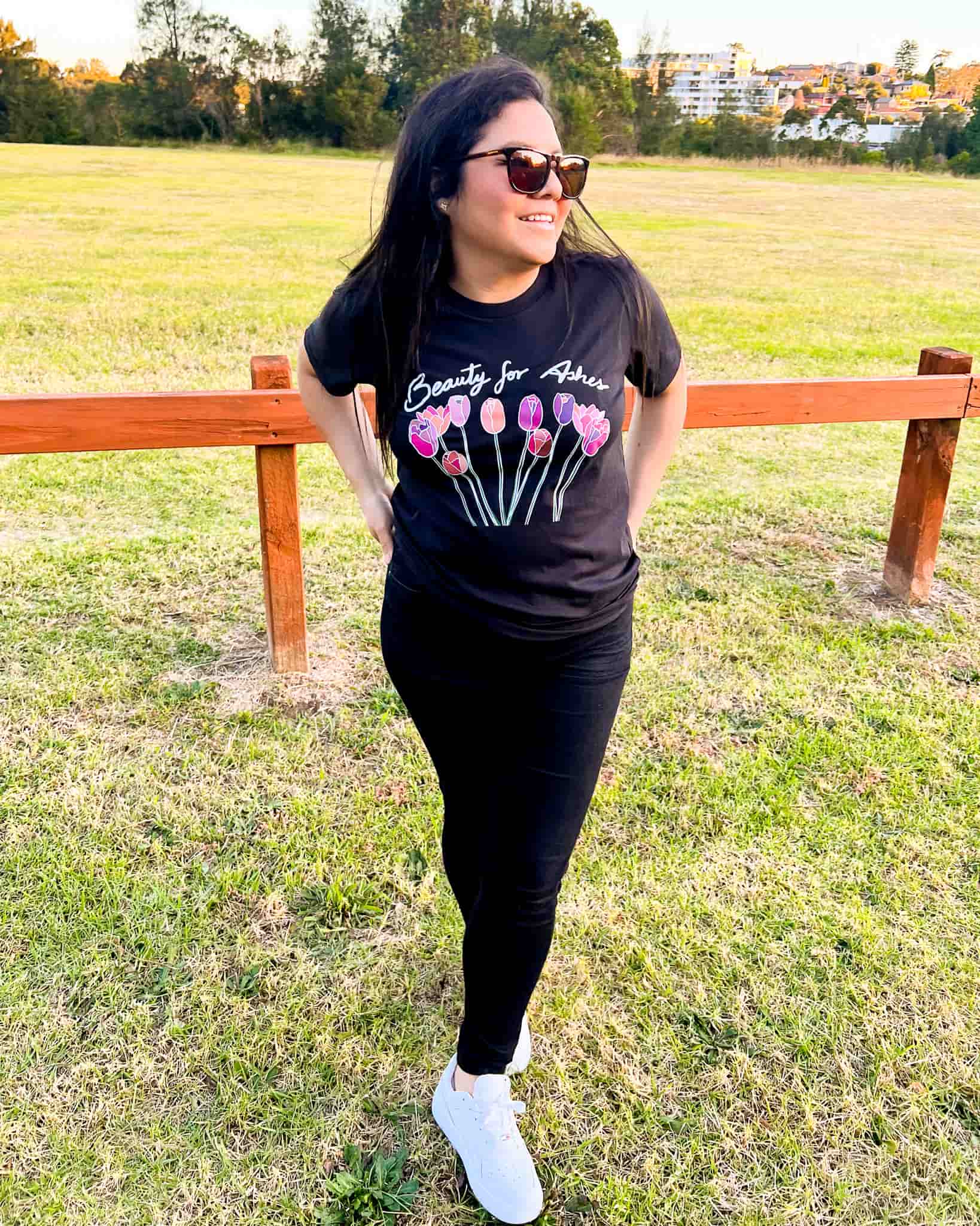 black christian t-shirt beauty for ashes_christian clothing in australia