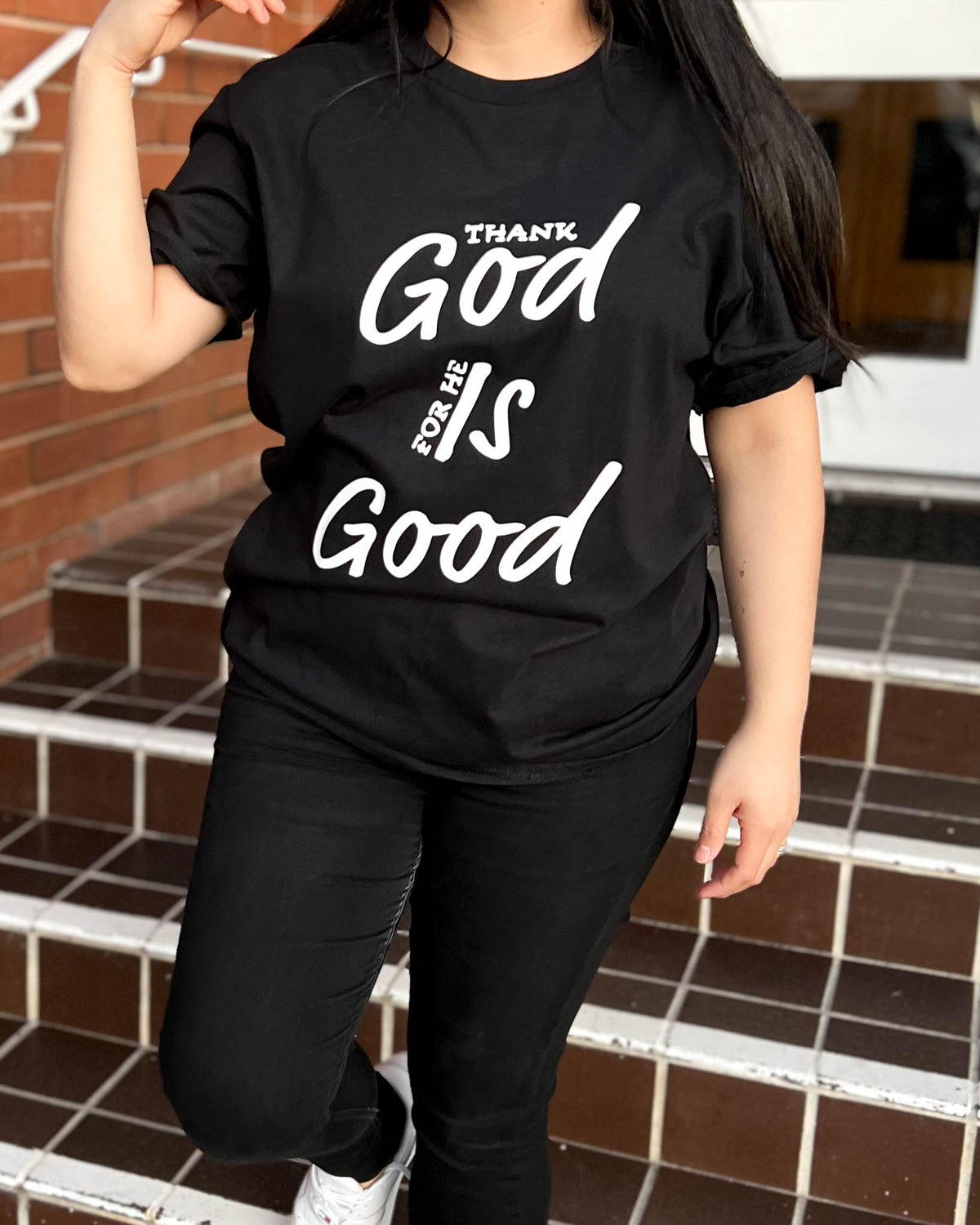 Unisex black christian t-shirt, God is good tee_Christian clothing australia