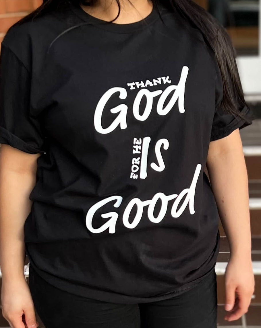 Unisex black christian t-shirt, God is good tee_Christian clothing australia