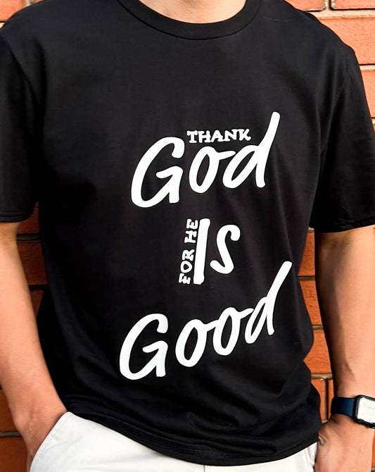 Unisex black christian t-shirt, God is good tee_Christian clothing australia