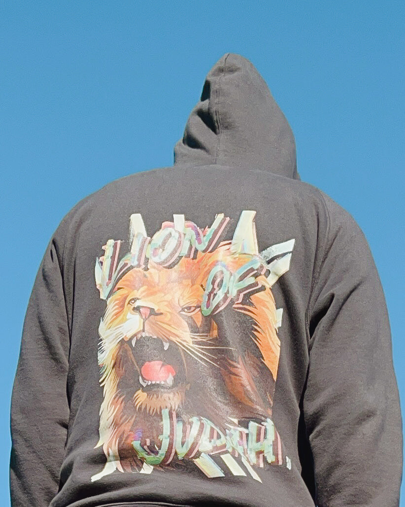 Lion of Judah Hoodie Charcoal United for Christ