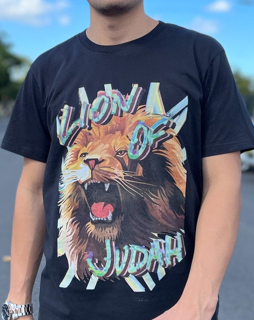 unisex lion of judah black t-shirt, christian clothing Australia