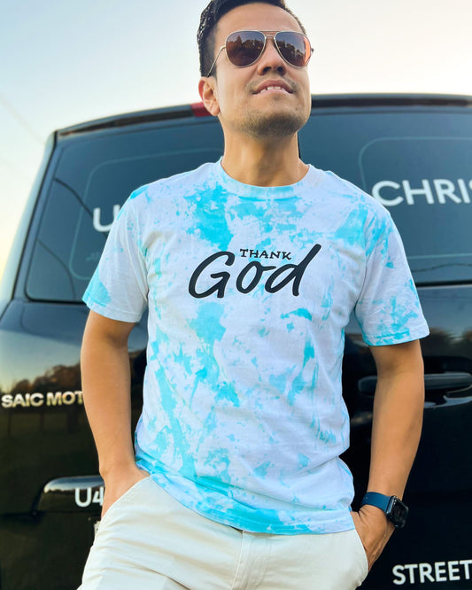 Unisex Tie dye Thank God for He is good christian apparel_Christian clothes in Australia