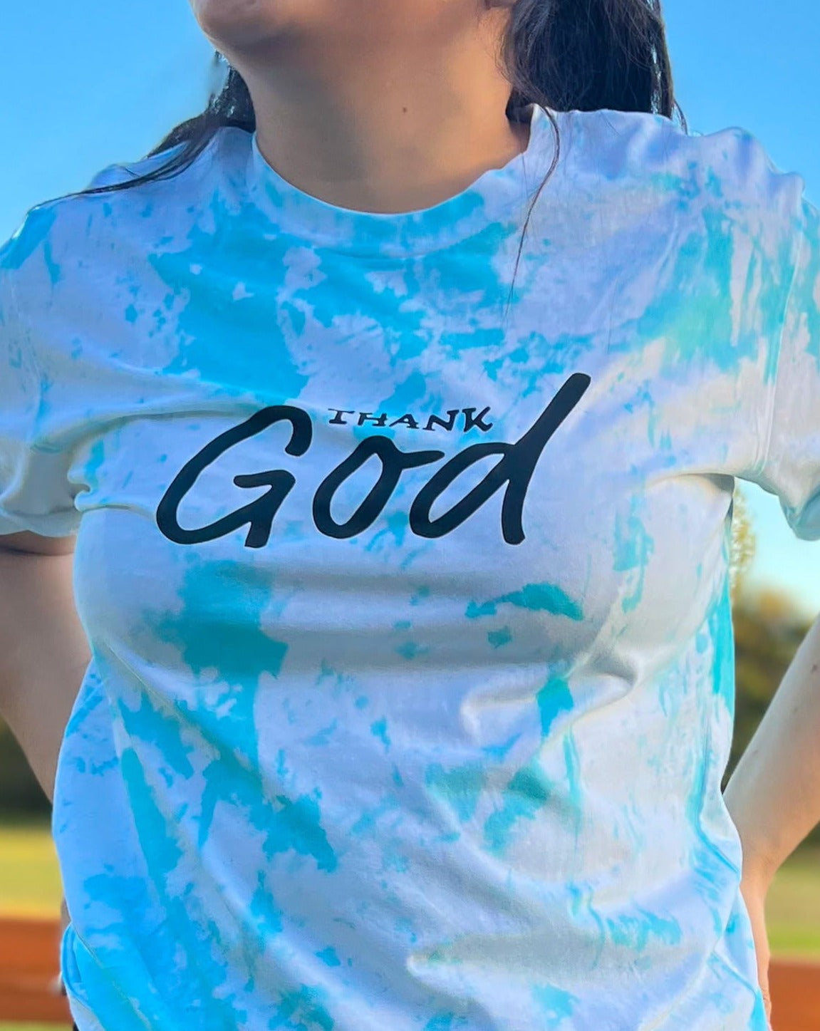 Unisex Tie dye Thank God for He is good christian apparel_Christian clothes in Australia