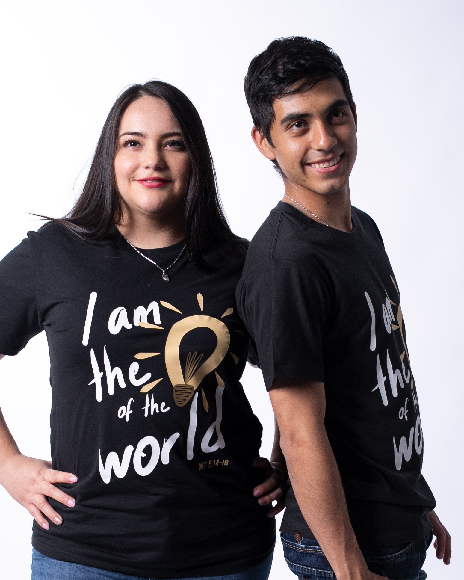 unisex I am the Light of the World black T-shirt, Christian clothing australia