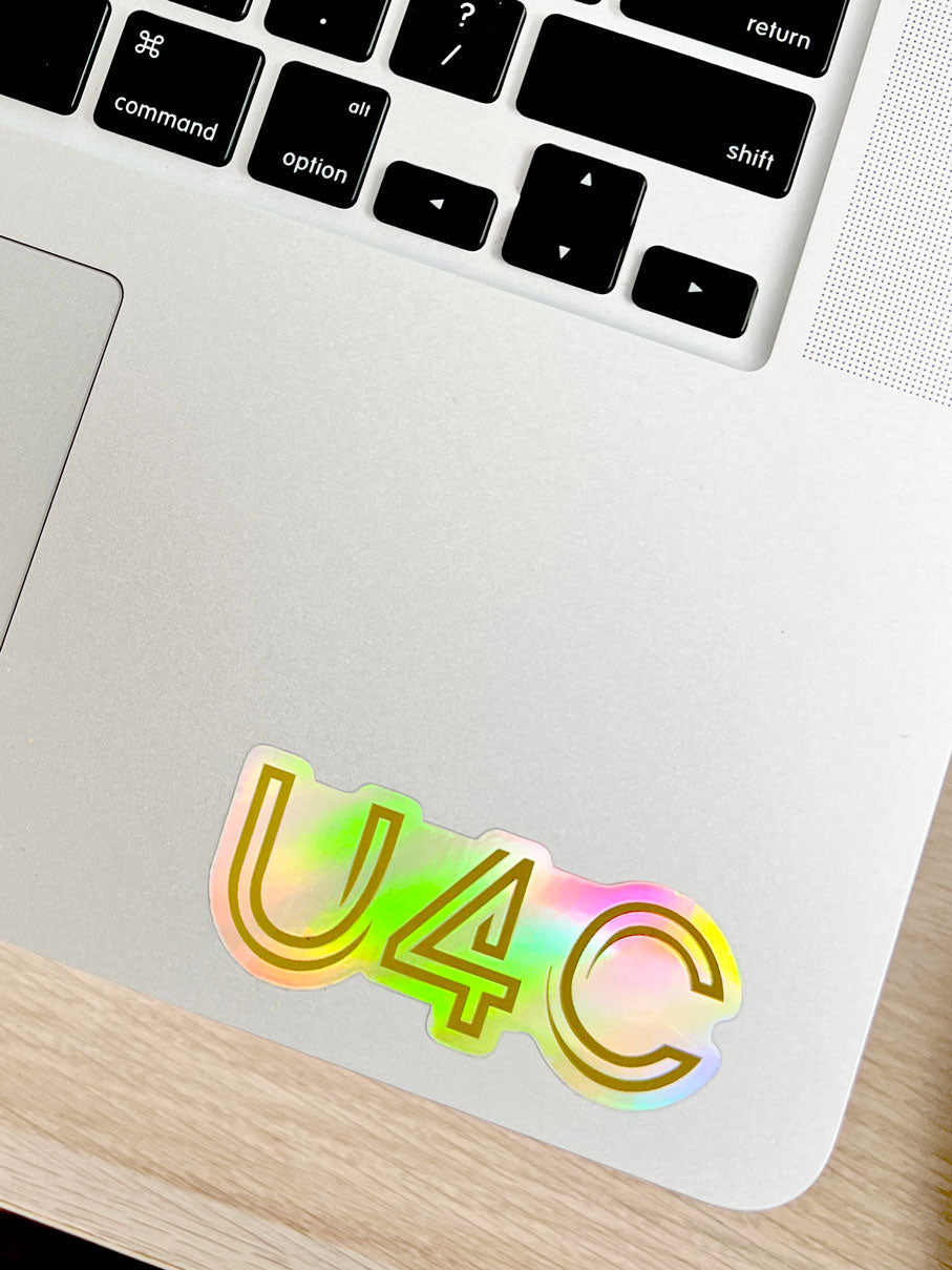 U4C Holographic Stiker