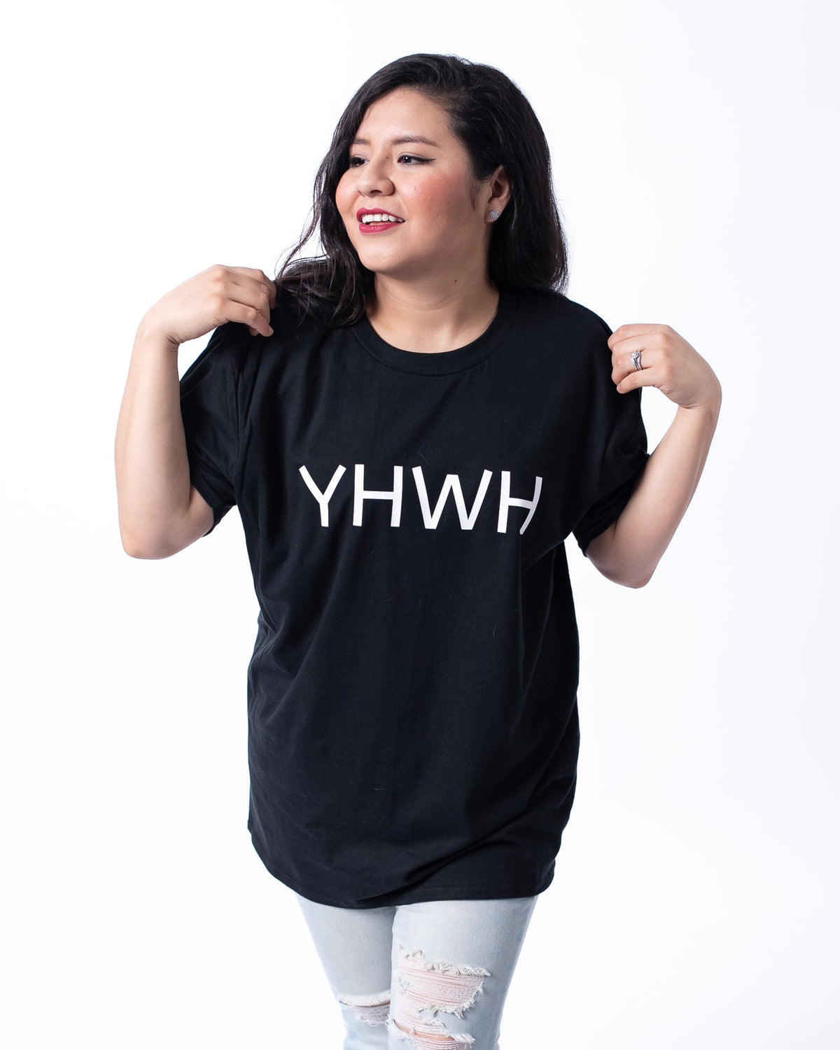 Unisex Christian black t-shirt yahweh